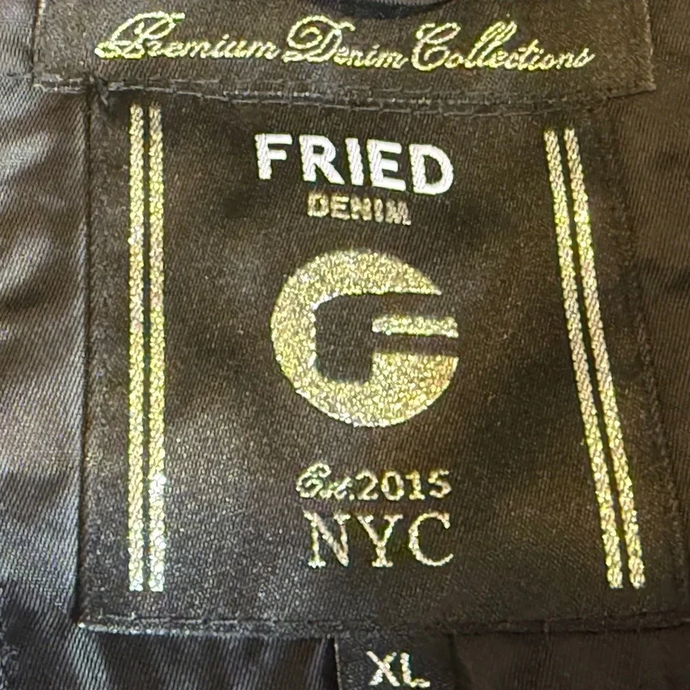 Fried Denim NYC Mens Black Quilted Puffer Moto‎ Jacket Detachable Hood XL